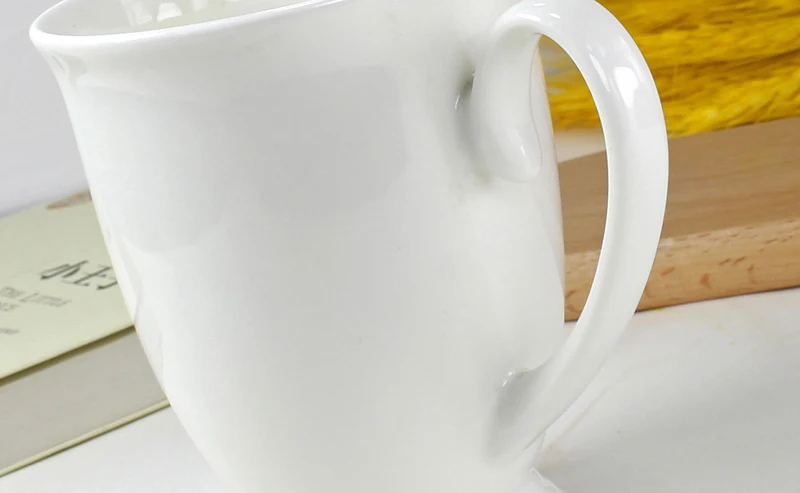 300ML. plain whitebone china coffee mug porcelain tumbler for tea ceramic cup taza cafe thermo couple | Дом и сад