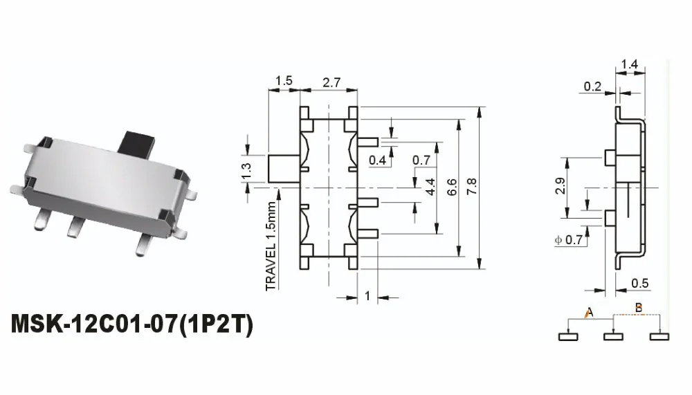 [Seven feet] Электронный комплект для самостоятельной сборки MSK-12C01-07 (1P2T) SMD