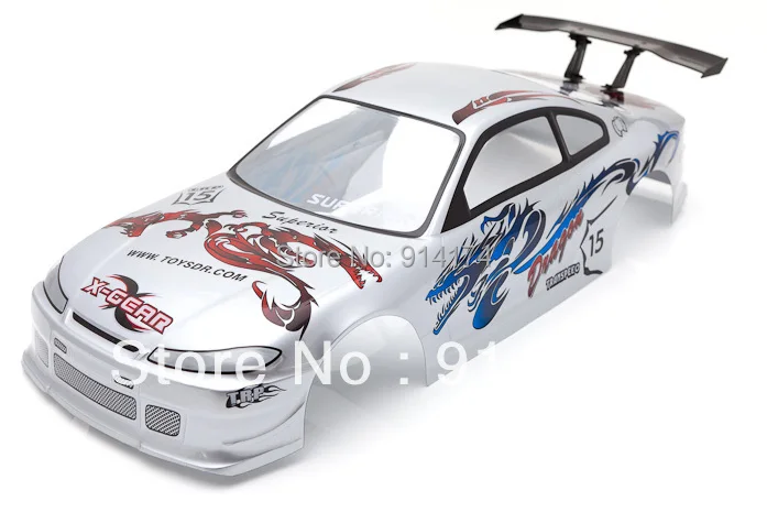 YUKALA 1/10 R/C гоночный автомобиль на дороге ПВХ Окрашенный корпус корпуса 190 мм