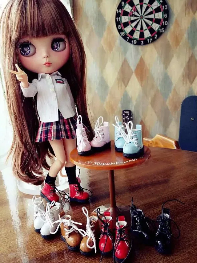 1 пара милые мини 1/6 Ботинки martin Blyth кукольная обувь для Pullip, Licca, Azone, OB, 1/8BJD кукольная одежда аксессуары игрушки