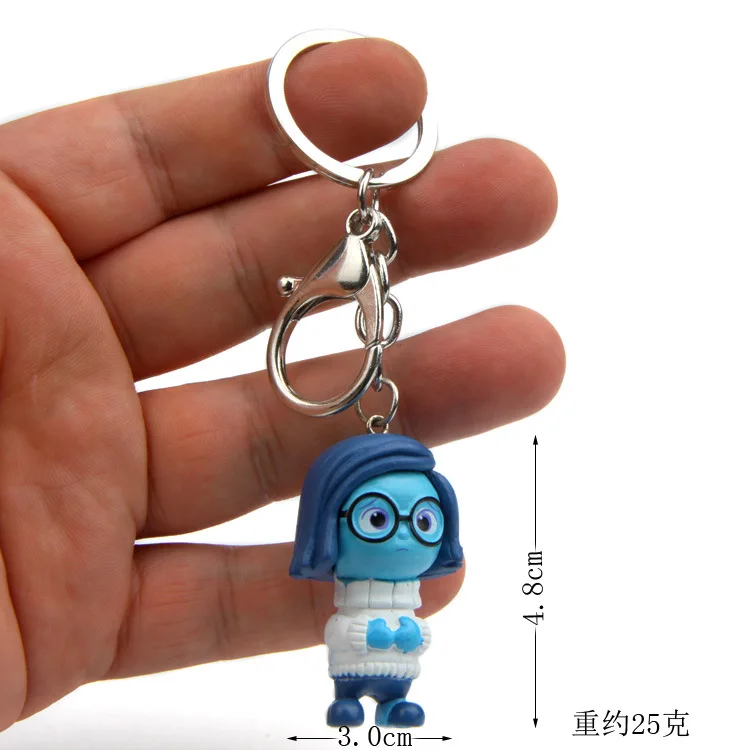 4 шт./лот игрушки из ПВХ с брелоком мультфильма печаль страх радость восторг гнев