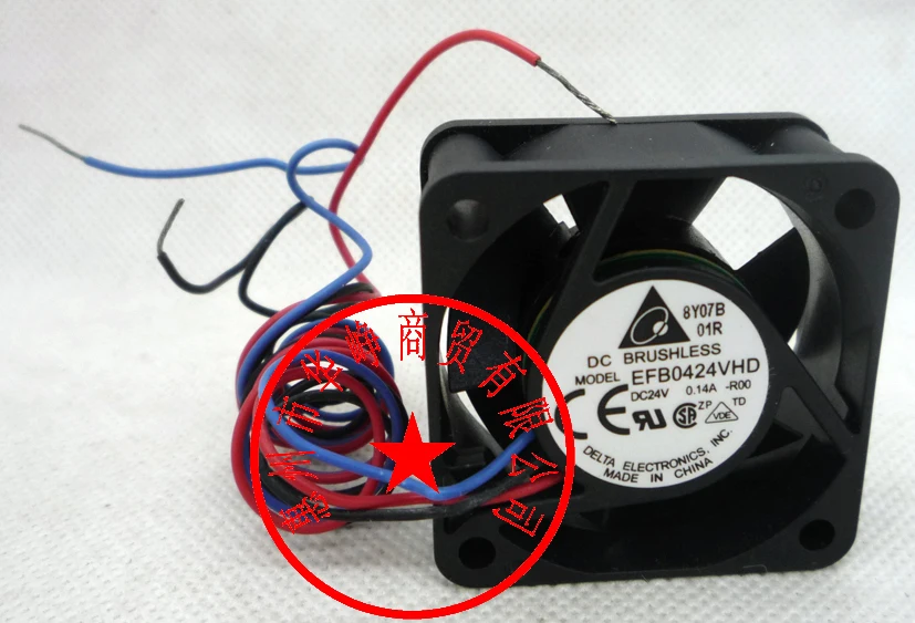 Новый оригинальный 3-проводной охлаждающий вентилятор DELTA 4cm EFB0424VHD -R00 4020 24V 0.14A