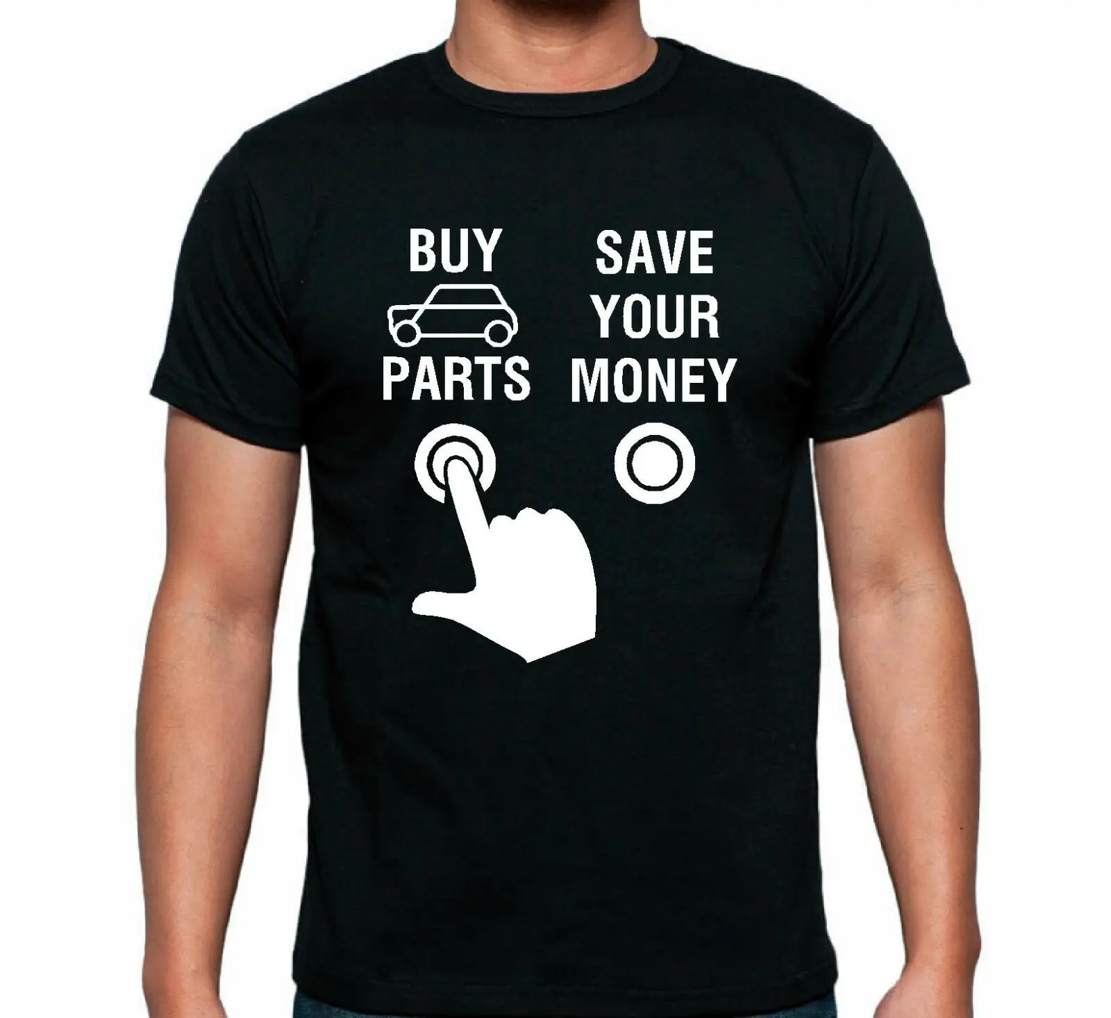 Классическая футболка Mini Cooper 1275gt &quotнажмите кнопку&quot|Мужские футболки| |