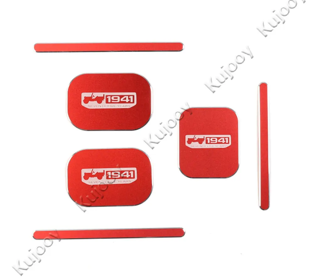 

for Jeep Wrangler 2018+ JL 2-Door Aluminum Alloy Door Grab Handle and Tailgate Handle Decor Sticker Cover Trim Styling
