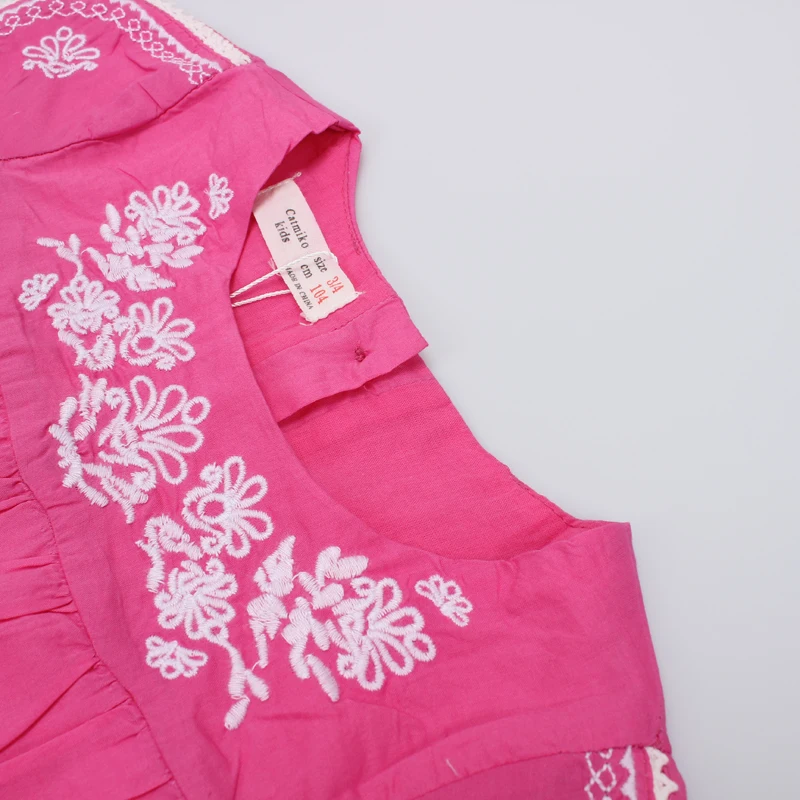 Hurave 2019 Girls Baby Dresses Embroidery Kids Dress Sleeveless Summer Clothes Vestidos dress | Детская одежда и обувь