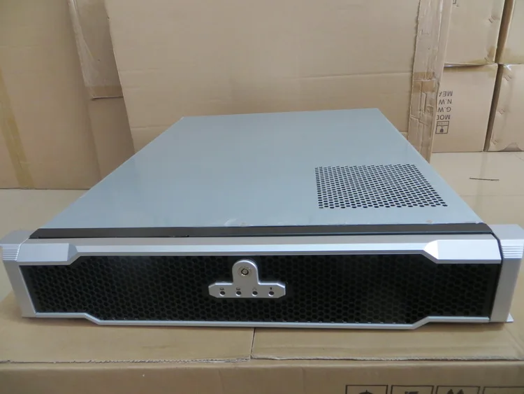 Серверный компьютерный корпус с замком 2U 550 мм USB3.0 промышленный для мониторинга