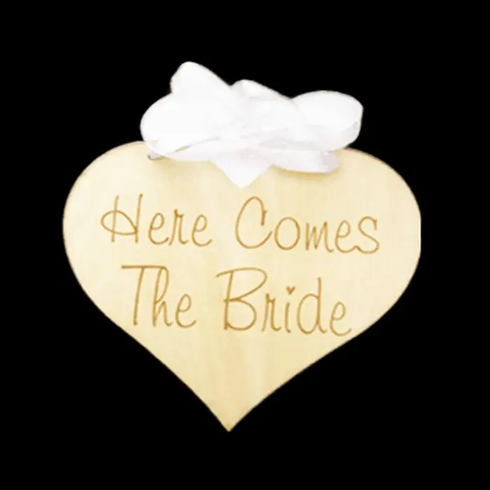 Деревенский шик деревянная в форме сердца знак Свадебные Украшения свадебное