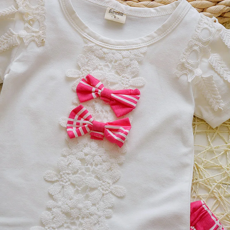 2021 летние комплекты одежды для маленьких девочек Детская Хлопковая одежда в