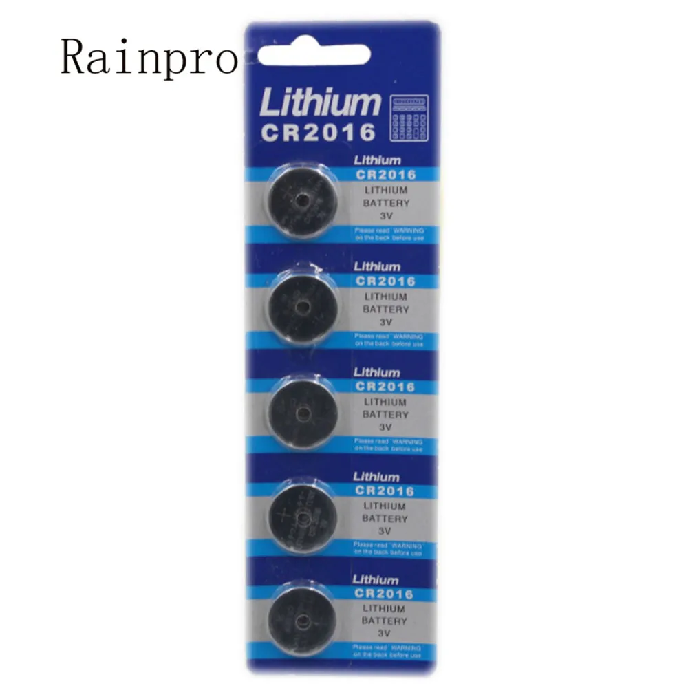 Rainpro 10 шт./лот CR2016 2016 Кнопочная батарея литиевая применяется для дистанционного