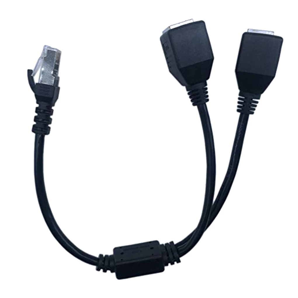 RJ45 8P8C сеть от 1 до 2 портов Ethernet кабель адаптер сплиттер папа Женский LAN