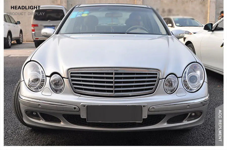 2 шт. светодиодный фары для Benz W211 2003-2009 светодиодный автомобильный фонарь ангельские глазки ксенон HID комплект Противотуманные фары светодиодный дневные ходовые огни