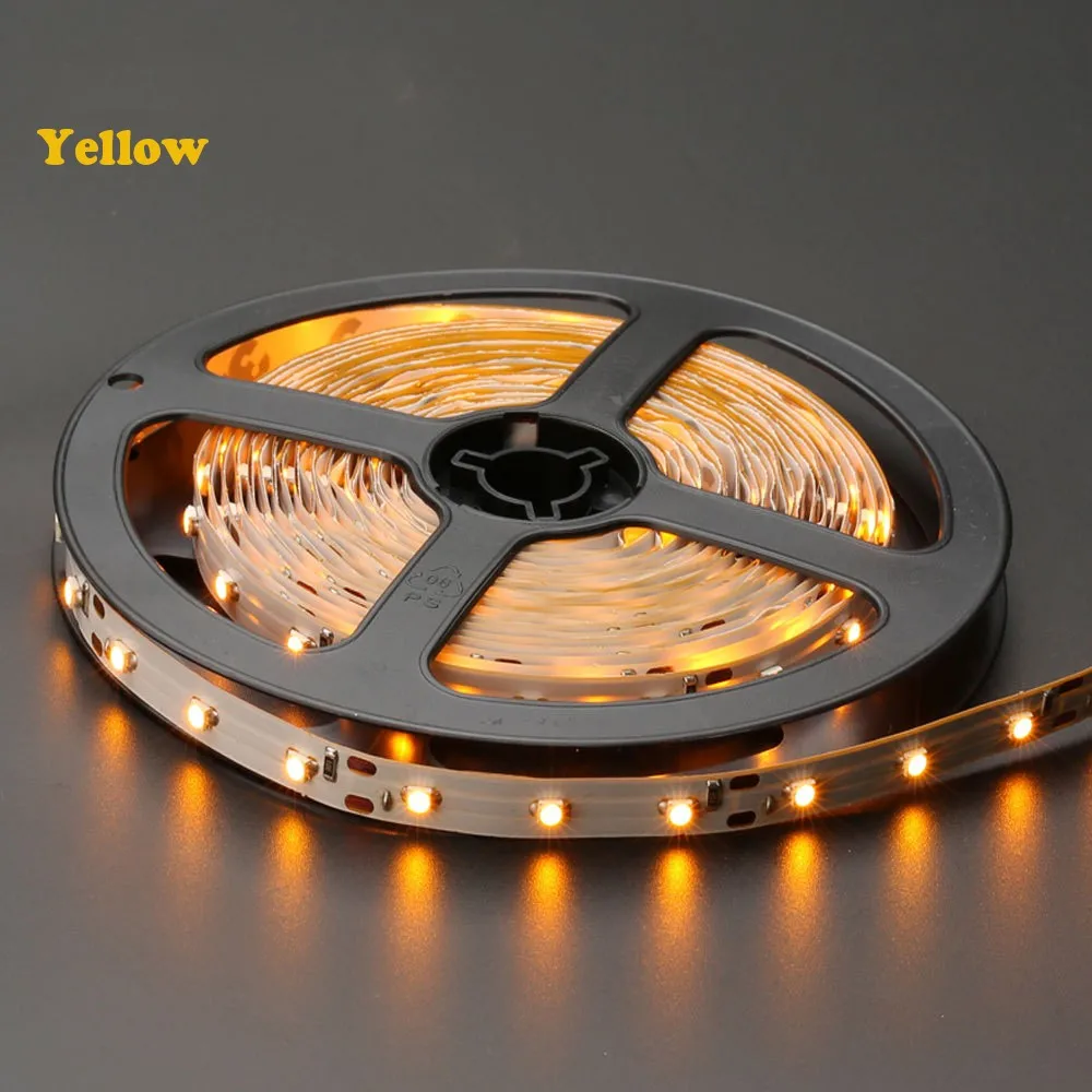 5M 3528 LED Strip Lighting Tape with PIR Sensor 12V Motion Detector Switch Home Security Light Both Sides Bed 2A Adapter|led strip light tape|light