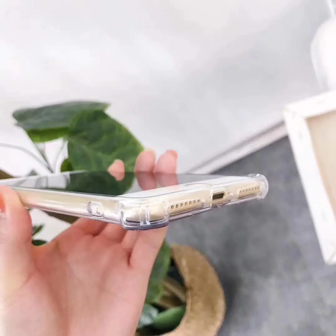 Weloan Gasbag противоударный зеркальный чехол для iphone XR 7 8 XS MAX XSmax X 10 6 6S Plus 7Plus 8Plus Airbag мягкие чехлы для телефонов из ТПУ