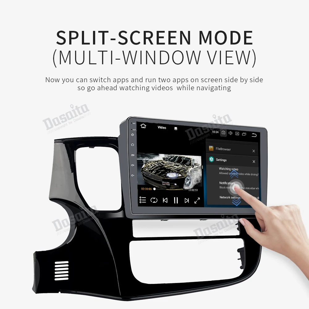 Dasaita 10 2 &quotAndroid Автомобильный GPS радио плеер для Mitsubishi Outlander 2014 2017 с восьмиядерным 4