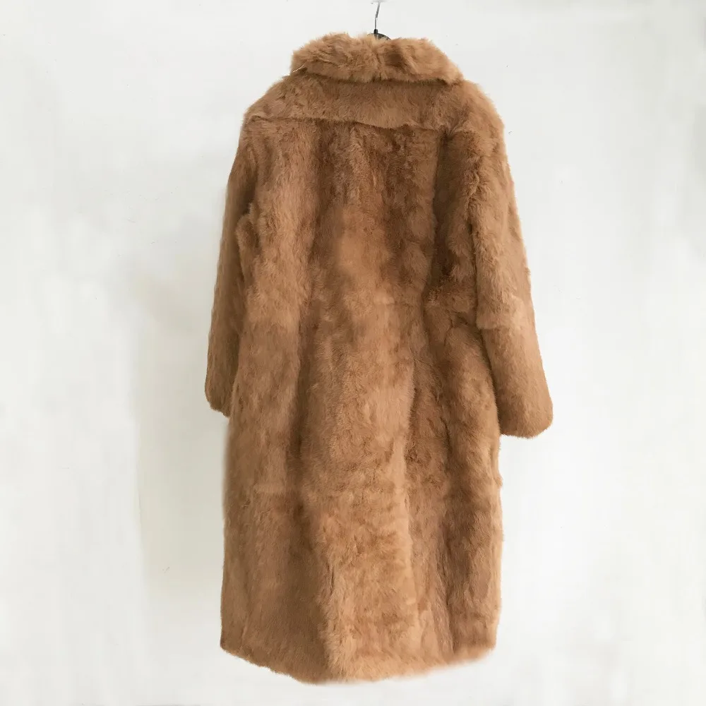Новое поступление 2019 шуба TONFUR из натурального кроличьего меха с отложным