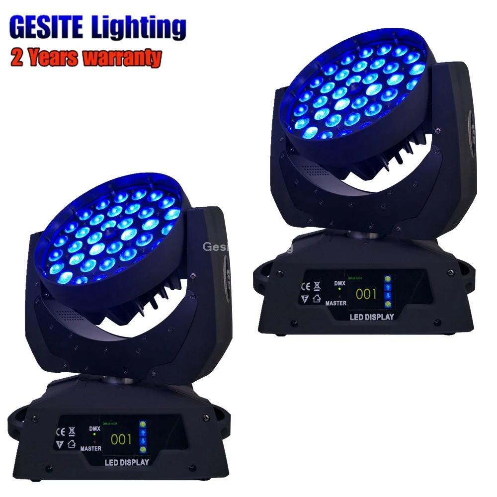 2 шт. 36x15 Вт Светодиодный прожектор с движущейся головкой RGBWA LED DMX Вечеринка DJ