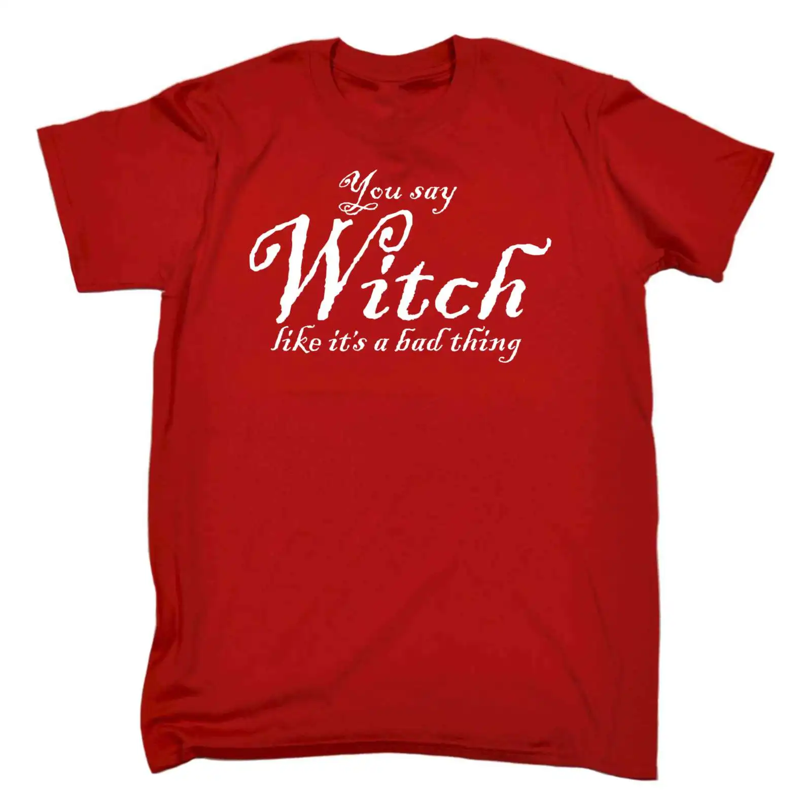 Halloween Mens T Shirts You Say Witch Like Funny Fancy Dress T-Shirt Tees Men'S Clothing Big Size:S-XXxl Print | Мужская одежда