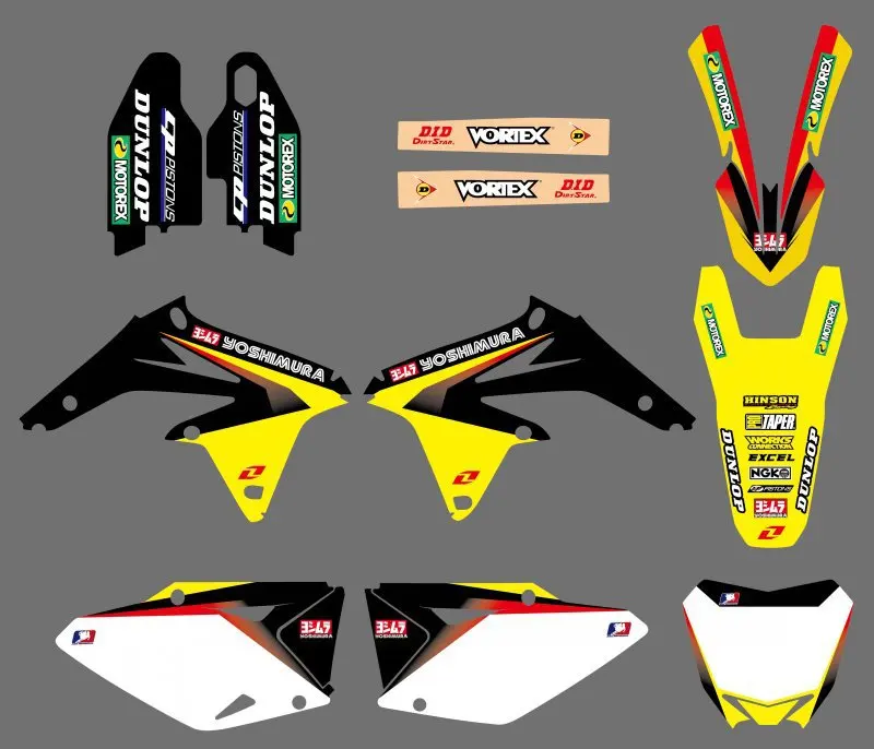 0403 новые командные наклейки графические Наклейки Для RMZ450 2008 2009 2010 2011 2012 |