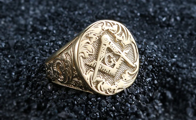 DICAYLUN Freemasonry кольцо Mason Symbols масонское кольцо тамплиера для мужчин золото нержавеющая сталь Винтаж Панк Signet ювелирные изделия Freemason