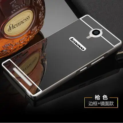 Роскошный чехол для Lenovo VIBE P2 Z90 Z90T S850 с алюминиевой рамкой и зеркальной задней
