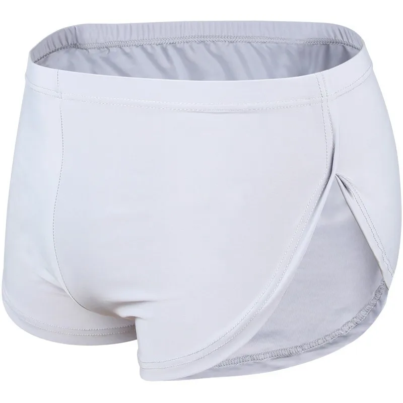 

Sexy Gay Underwear Men Boxers Shorts Solid Ice Silk Panties Male Breathable U Convex Pouch Underpants Cueca calzoncilloS-XL