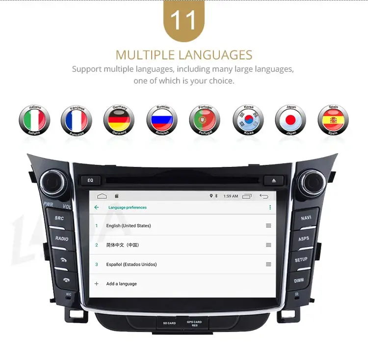 LJDA Android 10,0 автомобильный dvd-плеер для hyundai I30 Elantra GT 2012 2013 автомобильный Радио gps Навигация стерео Мультимедиа