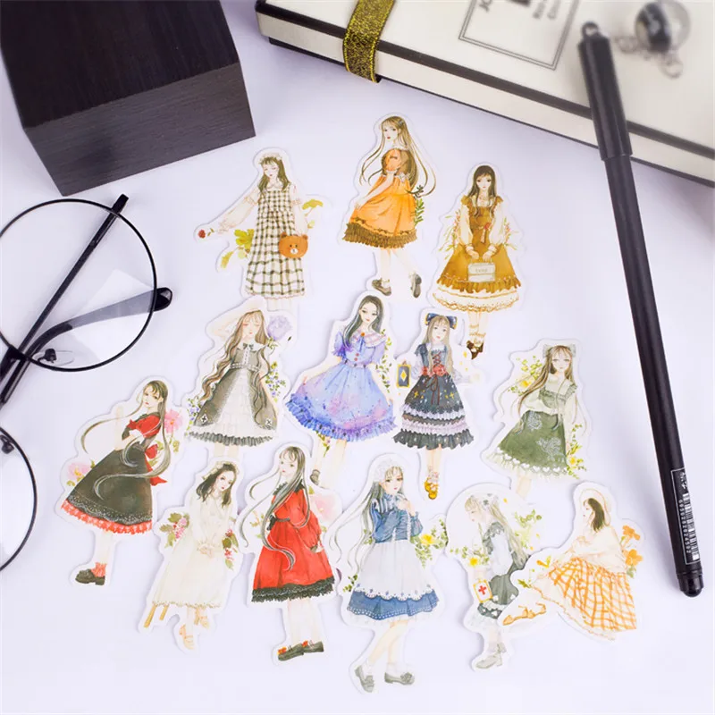 1pack girls Stickers scrapbooking planner stickers kids girl notebook cute kawaii beauty book sticker Creative new style | Игрушки и