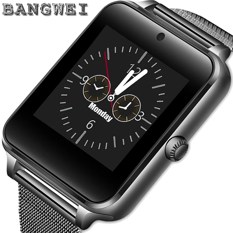 BANGWEI Смарт часы длительное время ожидания Bluetooth музыкальный плеер Сидячий
