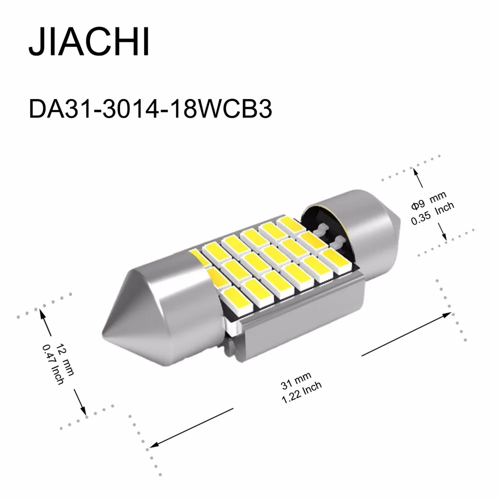 Автомобильный светильник JIACHI 10 x светодиодный Festoon C5W 31 мм DE3175 3014 18SMD CANBUS без ошибок