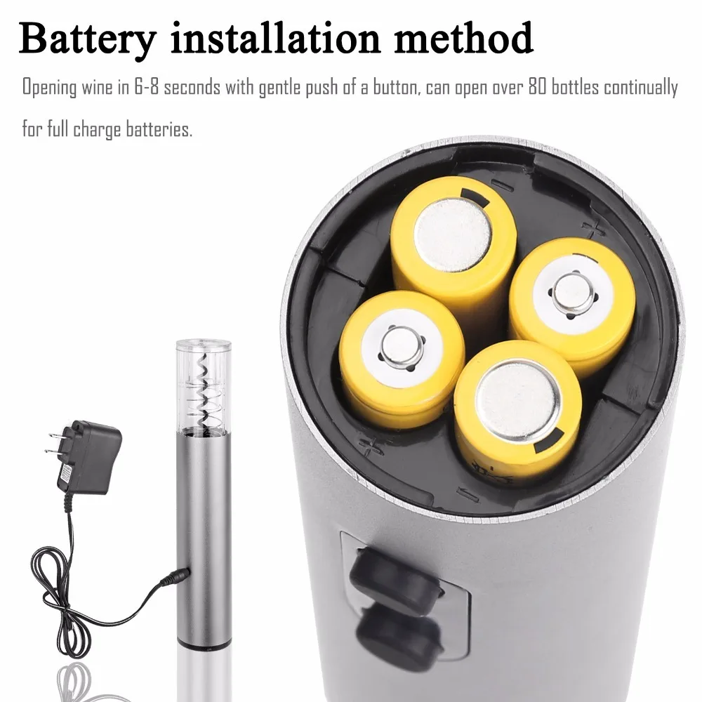 Перезаряжаемый Электрический автоматический штопор YOTOP из алюминиевого сплава