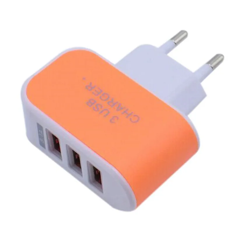 Настенное дорожное зарядное устройство переменного тока с тройным USB портом 3 1 а