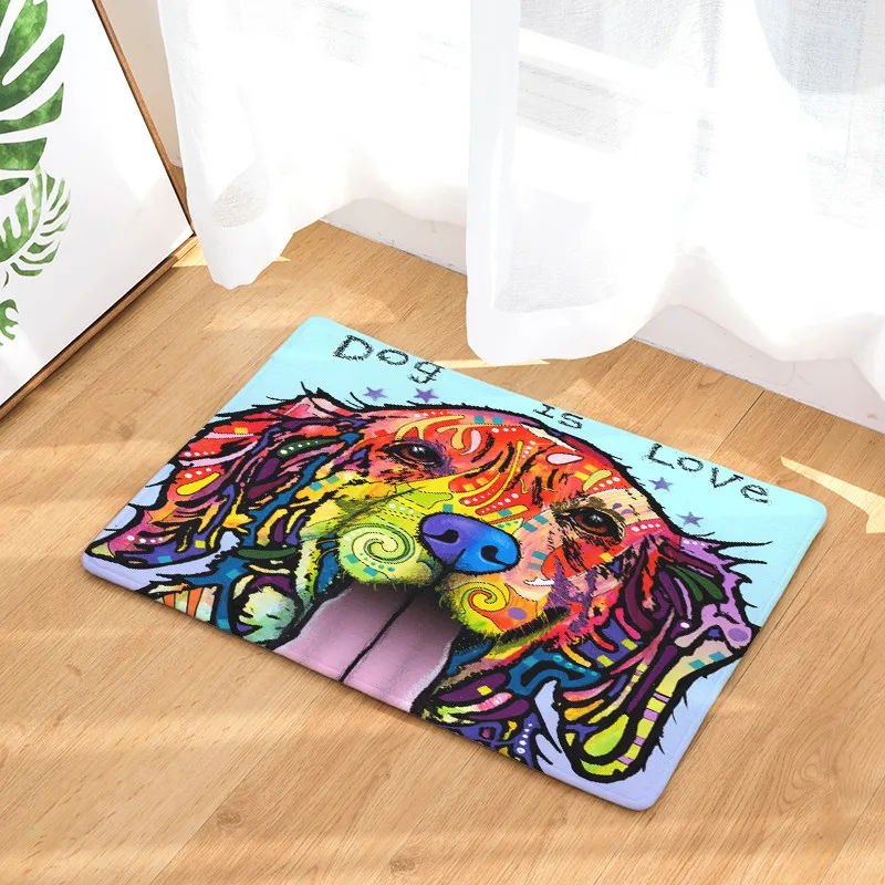 Фланелевые коврики для ванной комнаты с милым животным маслом и принтом собаки