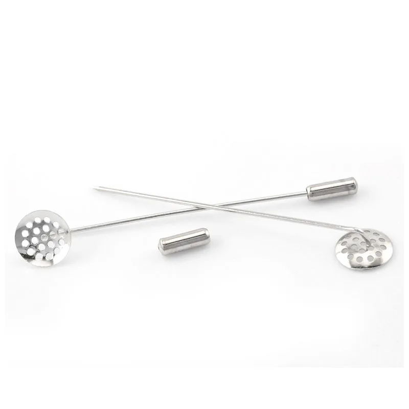 30 шт. серебряные круглые броши в Форме Кабошона Винтажные Украшения для