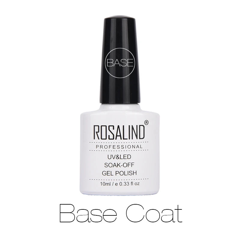 Base Coat ROSALIND гель 1 лак для ногтей 10 мл 58 чистый цвет серия стойкий маникюр лак для ногтей замачиваемый гель лак для ногтей - Цвет: Base Coat