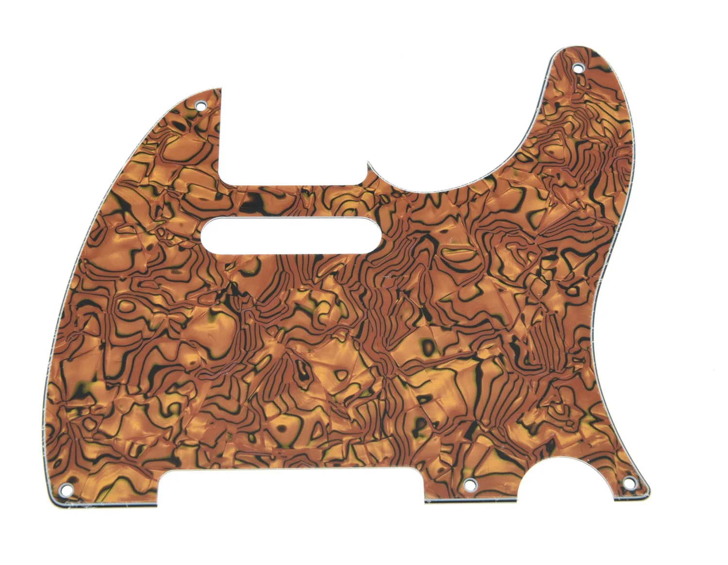KAISH Telecaster Pickguard винтажный телегитарный стиль 5 отверстий Накладка для защиты деки с винтами различные цвета для телегитары - Цвет: Tiger stripe
