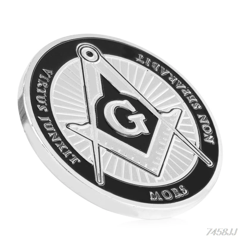 Посеребренная масонская памятная монета жетон Коллекционная физическая G03 Прямая поставка