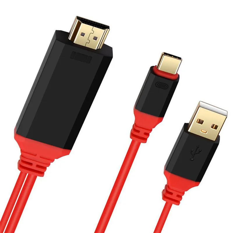 Кабель-преобразователь совместимый с USB Type C на HDMI 2 м | Электроника