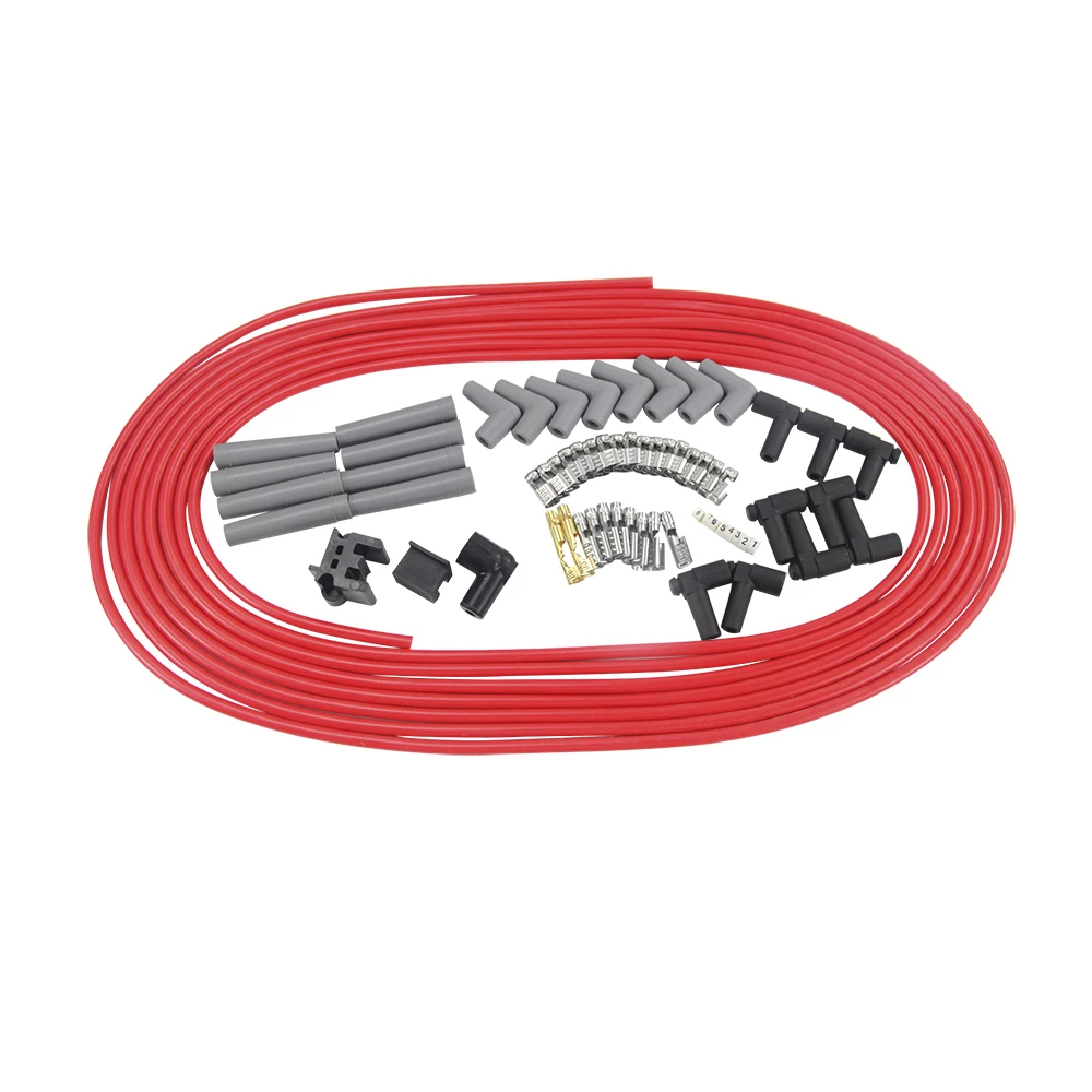 VR RACING 10 м/компл. свечи зажигания провода спиральный сердечник 8 5 мм красный для
