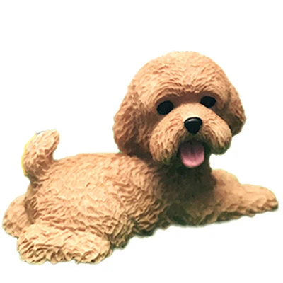 Формы для гипса 3D Милые силиконовые формы для собак Bichon собака Сделай Сам эфирное масло распределитель гипсовые поделки подарочная форма для свечей - Цвет: A