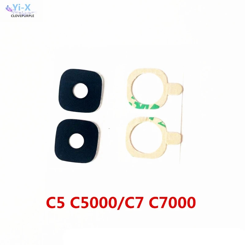 2 шт./лот стеклянная задняя камера с наклейкой для samsung galaxy C5 C7/C5000 C7000|Корпусы и