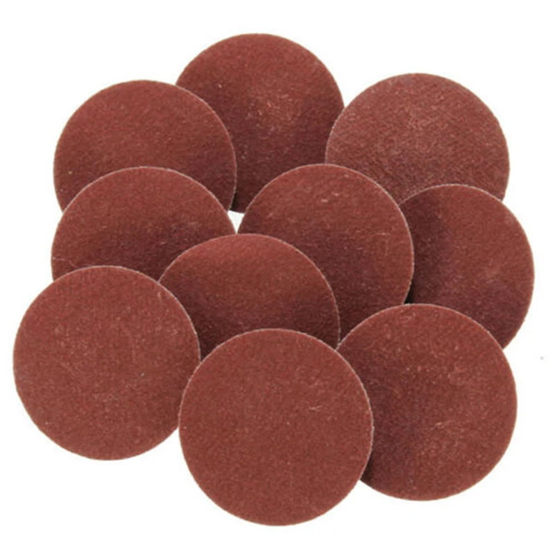 50 шт. R Тип рулонный замок шлифовальные диски W/оправка 36/60/80/120/220 Грит Пакет