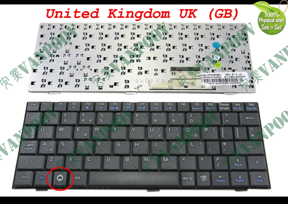Новая клавиатура для ноутбука ASUS EeePC Eee PC 700 701 900 901 черная английская версия V072462BK1 |