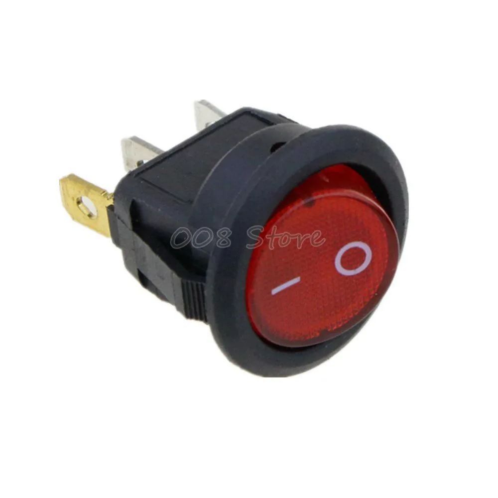 KCD1 горит кулисный переключатель вкл/выкл 20 Ампер DC 12V 220V комплект автомобиля Trike SPST - Цвет: red