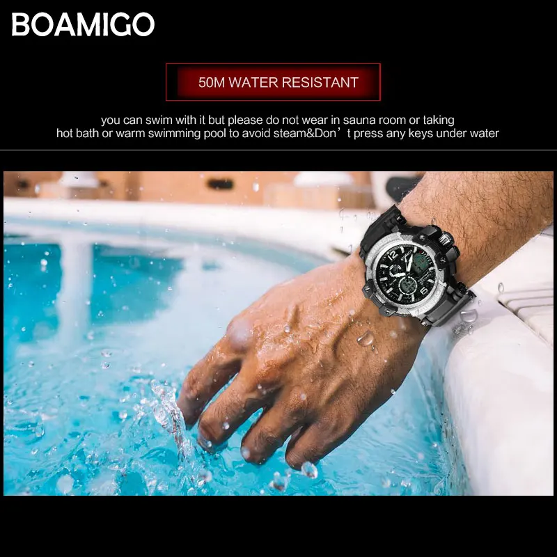 S Shock мужские спортивные часы BOAMIGO Брендовые Часы Мужские Цифровые кварцевые для
