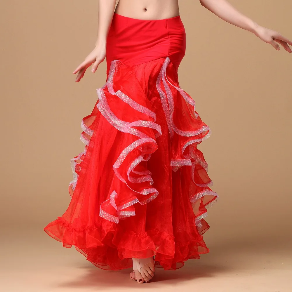 Женская шифоновая юбка для танца живота длинная сценическая одежда 2018|skirt