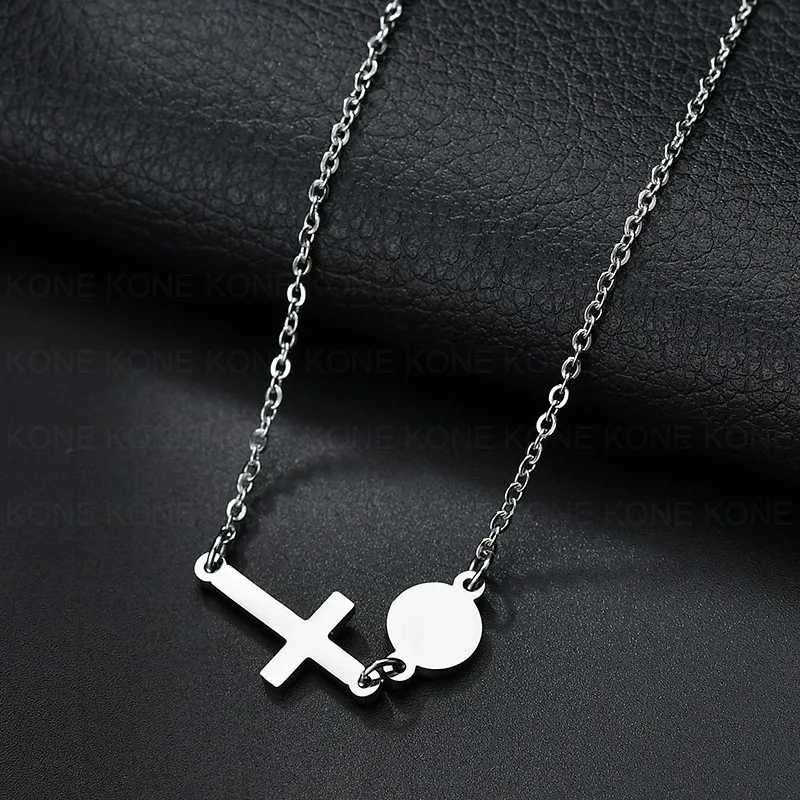 Женское Ожерелье с золотым крестом UZone модное металлическое ожерелье цепочкой в