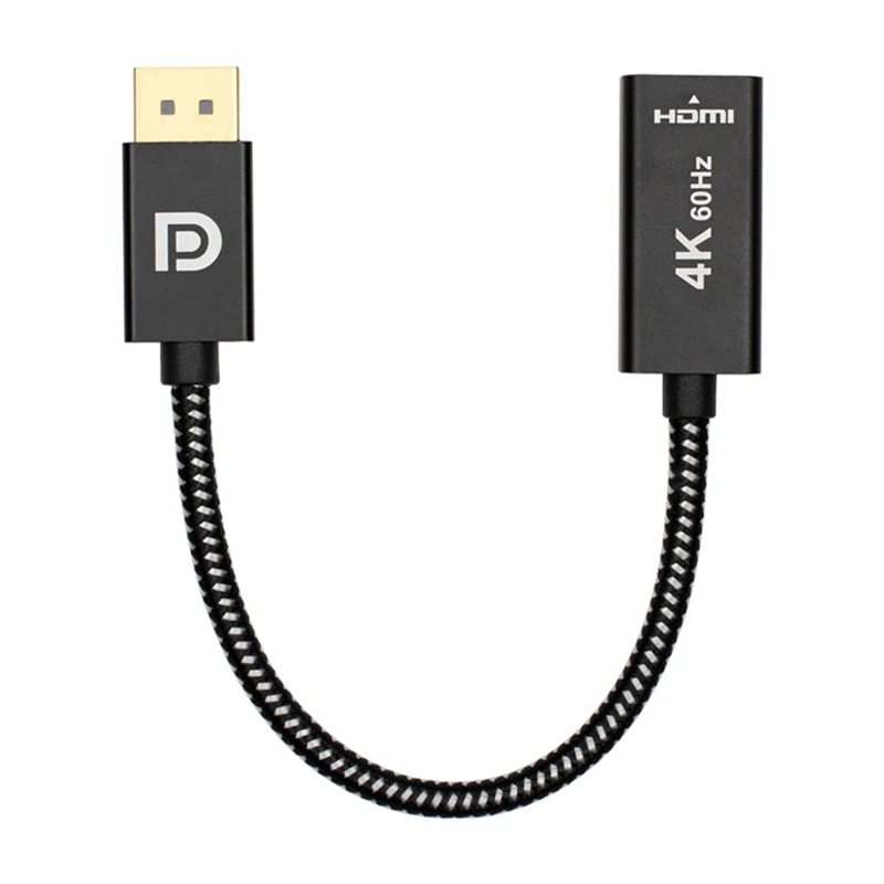 HFES Новый адаптер DisplayPort к HDMI [сверхмощный нейлоновый Плетеный позолоченный] для hp