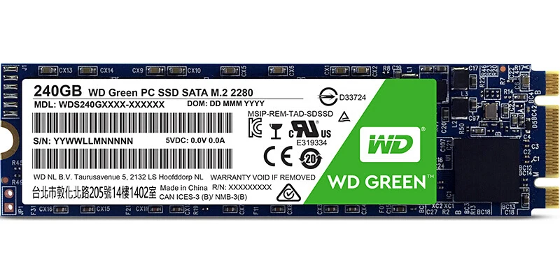 Western Digital WD Green PC SSD 120 ГБ M.2 2280 Внутренний твердотельный жесткий диск WDS120G1G0B 540 МБ/с./с 120 ГБ для ноутбука