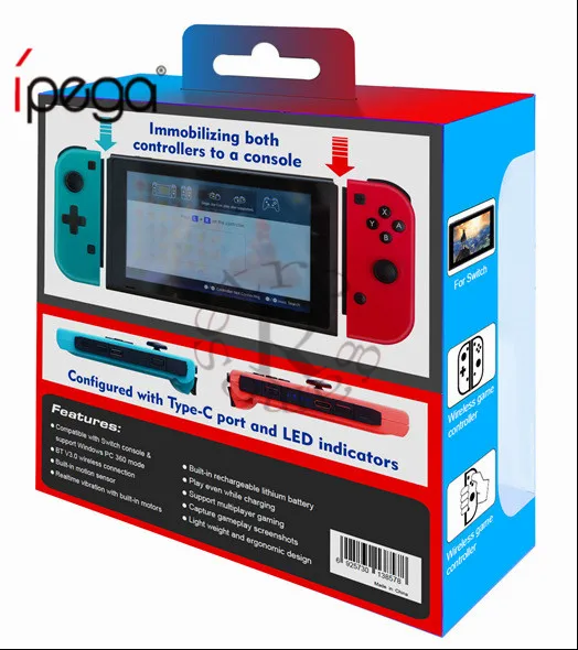 Беспроводной контроллер IPEGA для Nintendo Switch включая и Очищающую салфетку геймпад