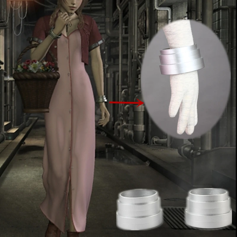 Athemis аниме Final Fantasy VII Aerith косплей реквизит Серебряный браслет аксессуары для